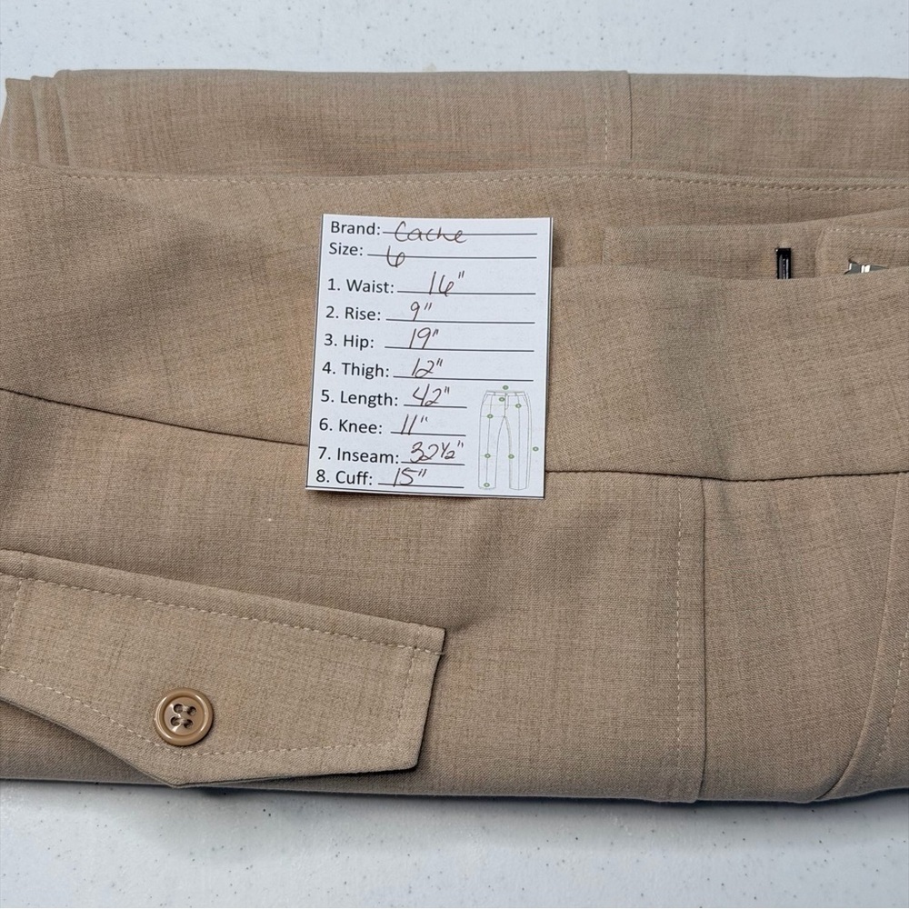 Vintage Cache Tan Wide Leg Women's Pants NWT - Picture 12 of 12